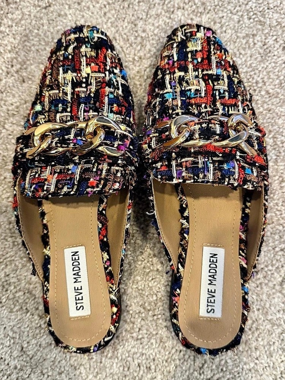 Steve Madden Cassady Loafer Mule Black & Multicolor